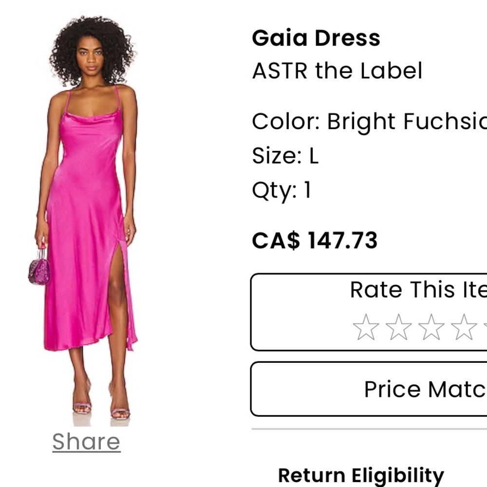Astr Revolve Dress - Bright Fuchsia - Sold Out